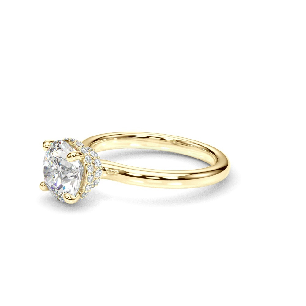 360 degree view of Harley Double Halo Engagement Ring