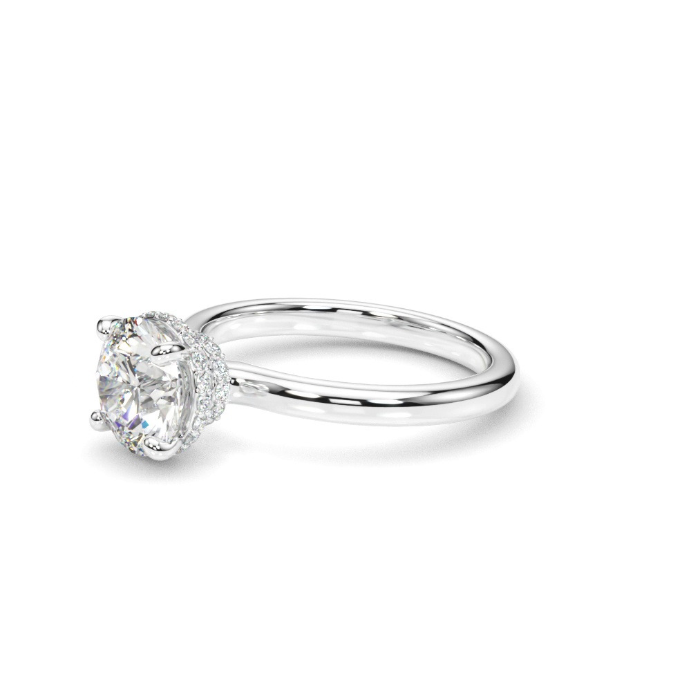 360 degree view of Harley Double Halo Engagement Ring