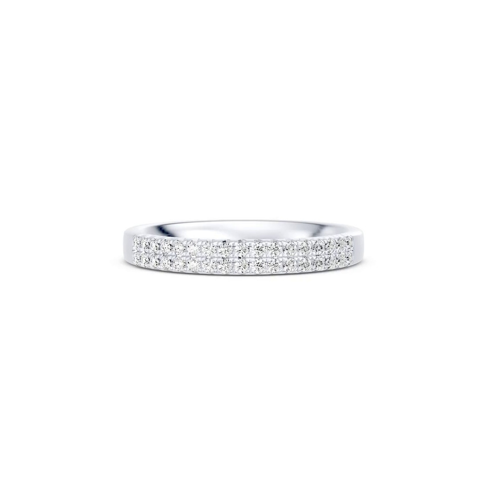 360 degree view of Classic Double-Row Pavé Lab Diamond Band (0.25 ct. tw.)