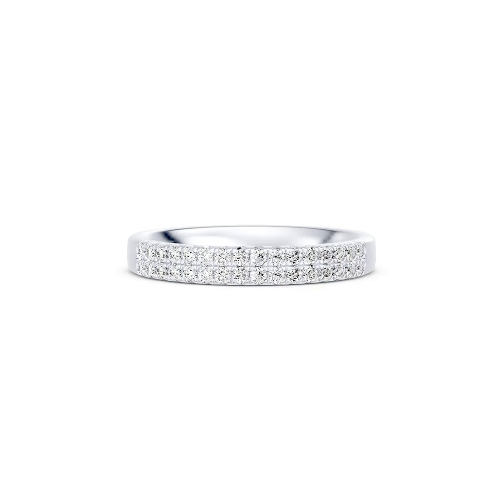360 degree view of Classic Double-Row Pavé Lab Diamond Band (0.33 ct. tw.)