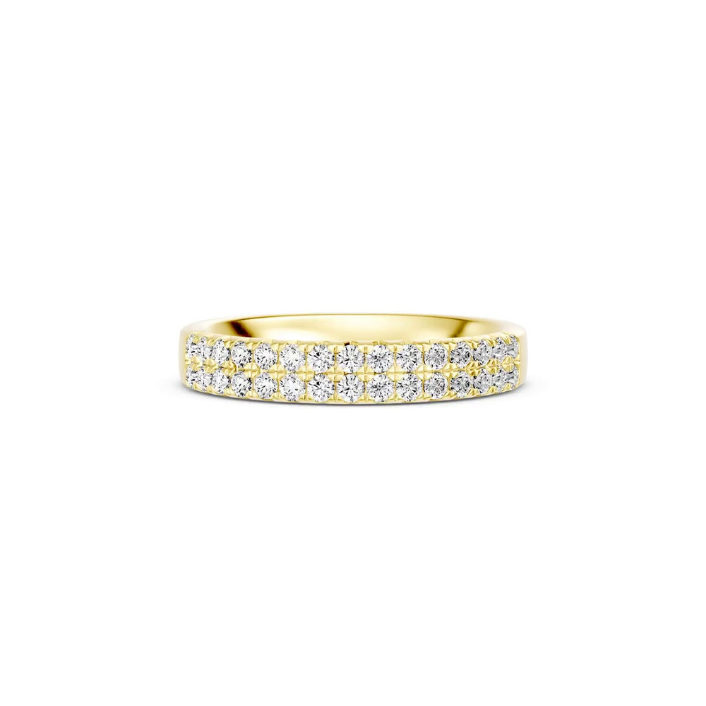 360 degree view of Classic Double-Row Pavé Lab Diamond Band (0.50 ct. tw.)