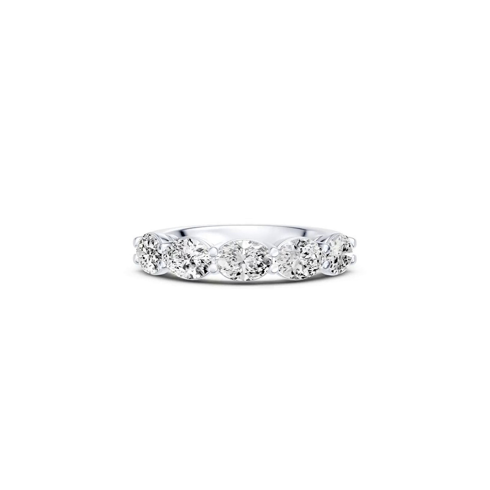 360 degree view of East-West Oval 5-Stone Lab Diamond Band (2.00 ct. tw.)