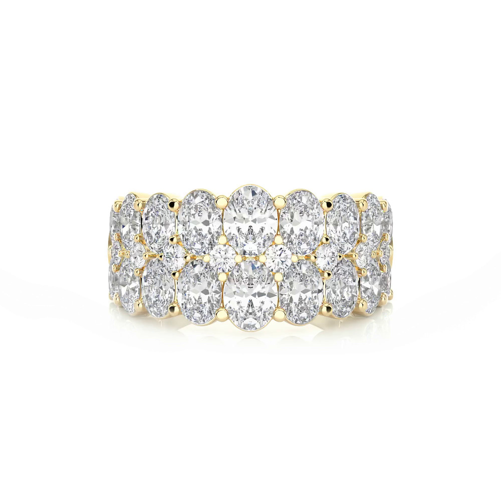 360 degree view of Mirena Mosaic Oval Lab Diamond Band