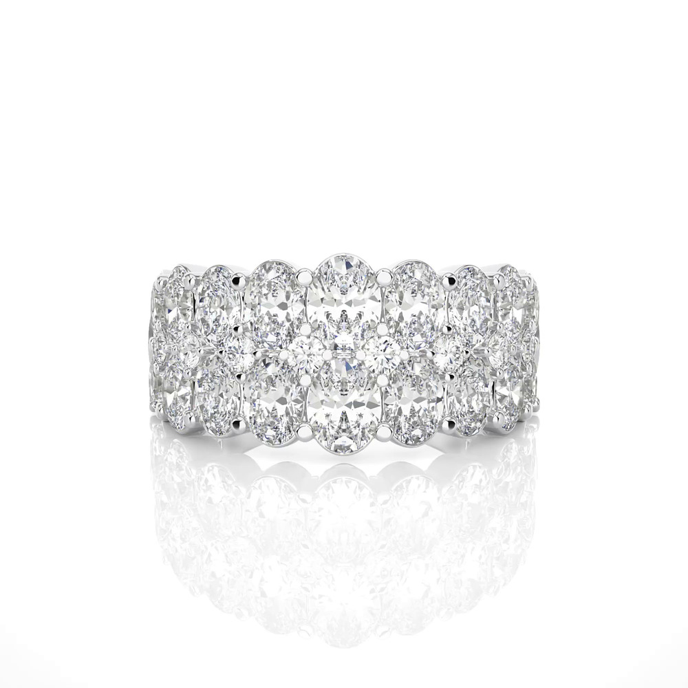 360 degree view of Mirena Mosaic Oval Lab Diamond Band