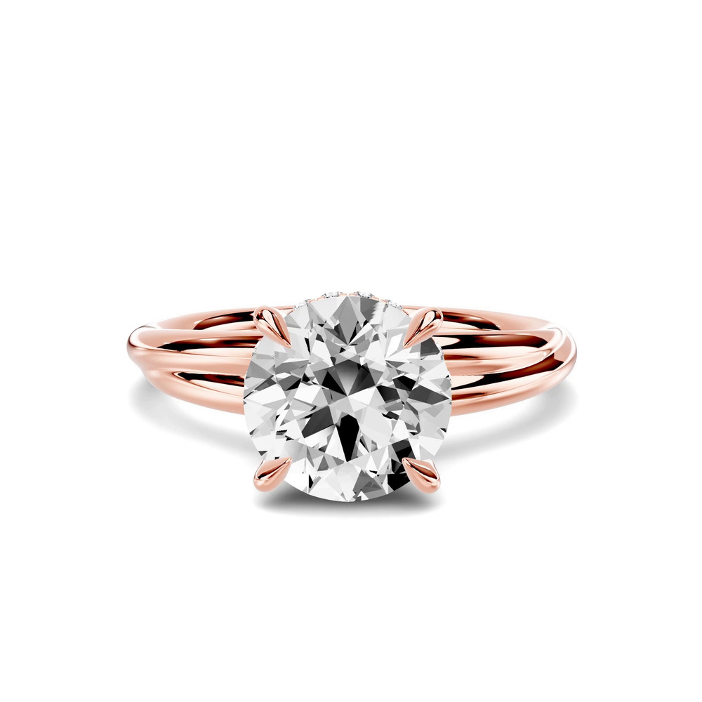360 degree view of Avalon Crossover Hidden Halo Engagement Ring