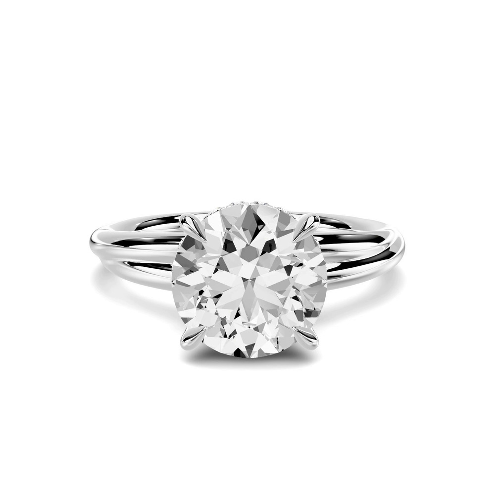 360 degree view of Avalon Crossover Hidden Halo Engagement Ring