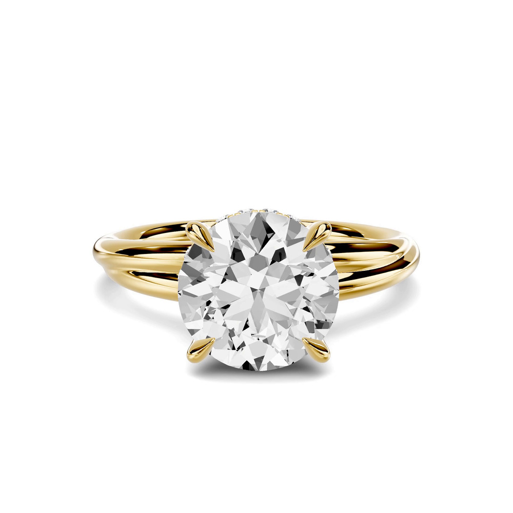 360 degree view of Avalon Crossover Hidden Halo Engagement Ring