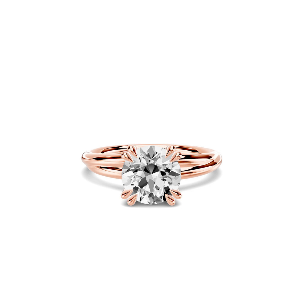 360 degree view of Avalon Crossover Double Prong Solitaire Engagement Ring