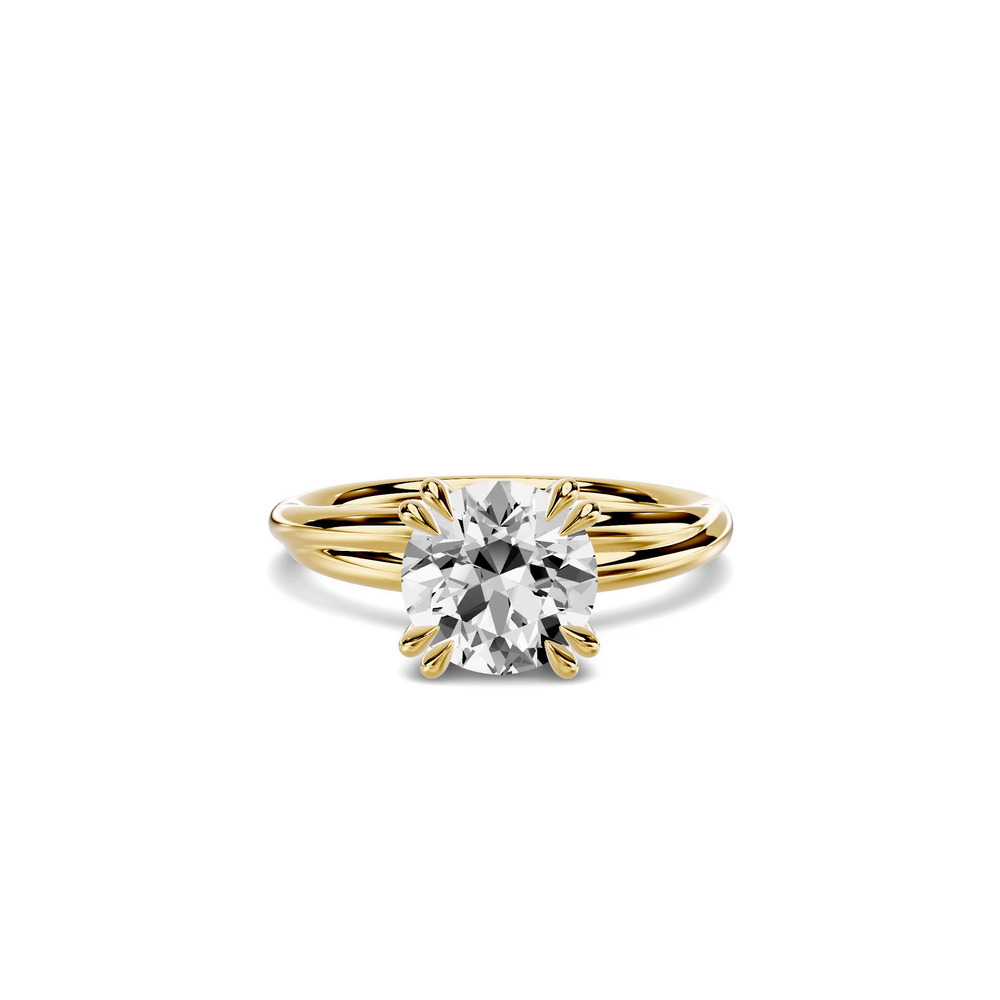360 degree view of Avalon Crossover Double Prong Solitaire Engagement Ring