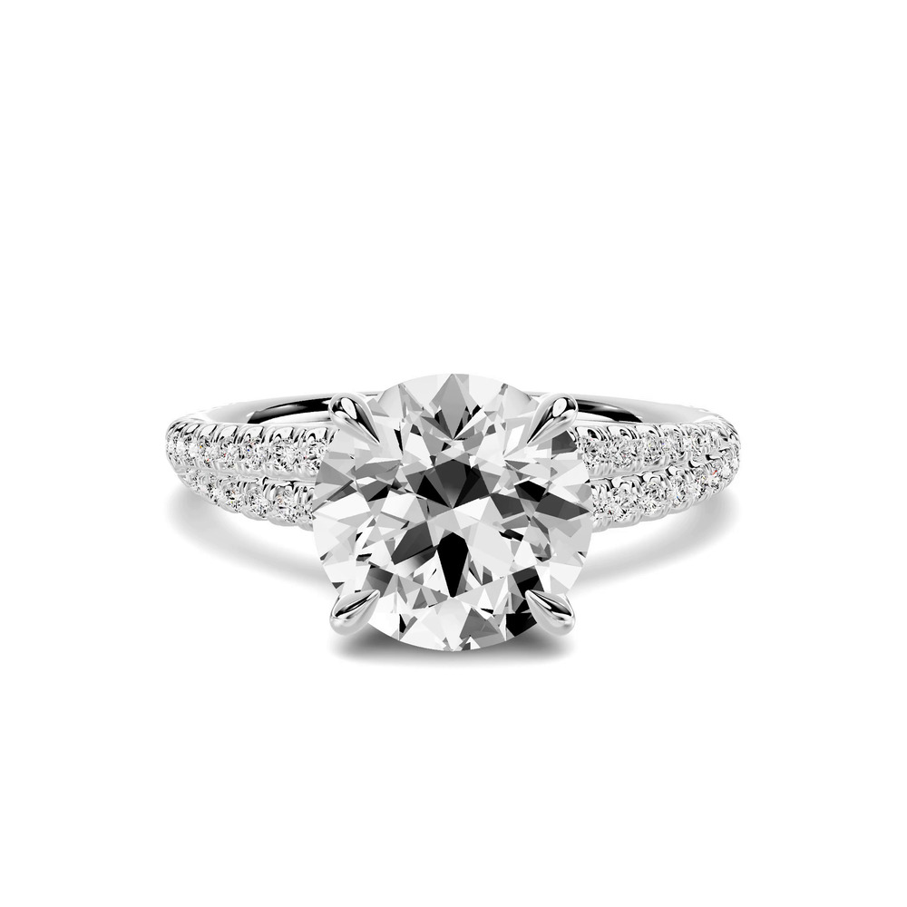 360 degree view of Avalon Double Pavé Crossover Engagement Ring