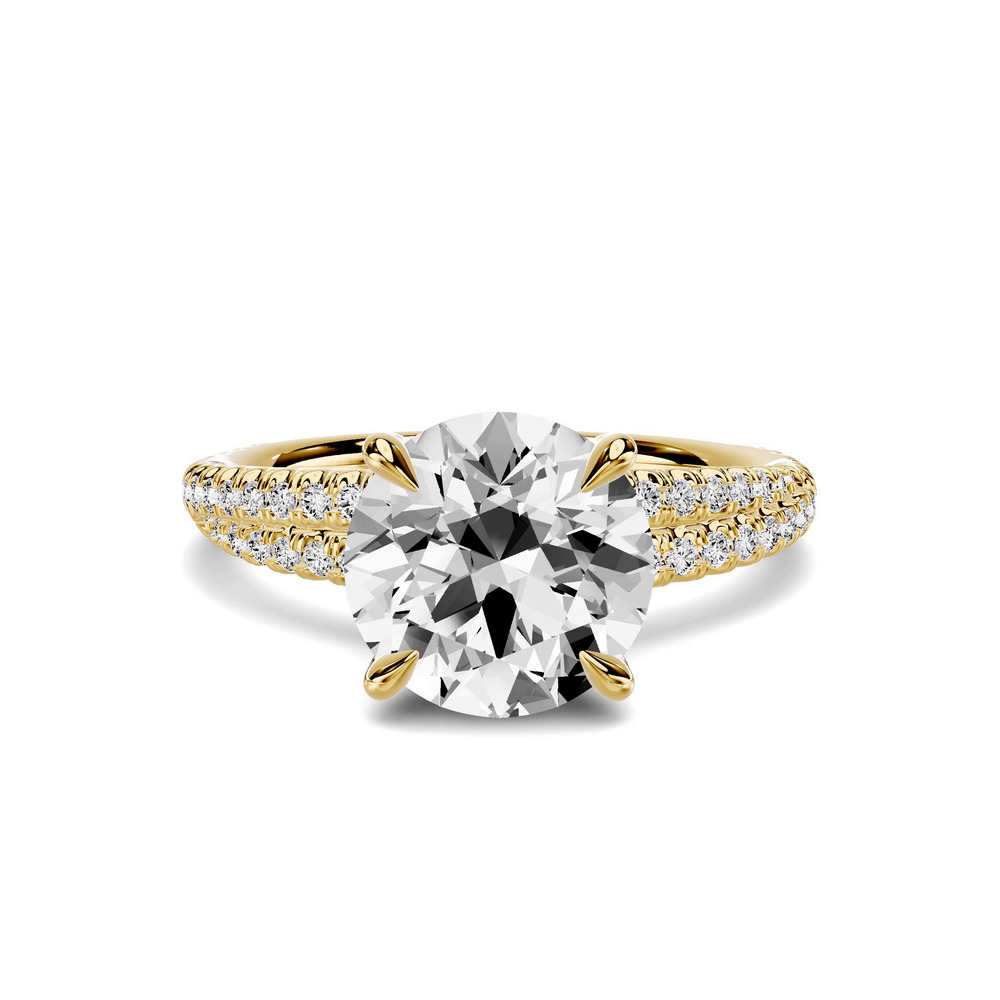 360 degree view of Avalon Double Pavé Crossover Engagement Ring