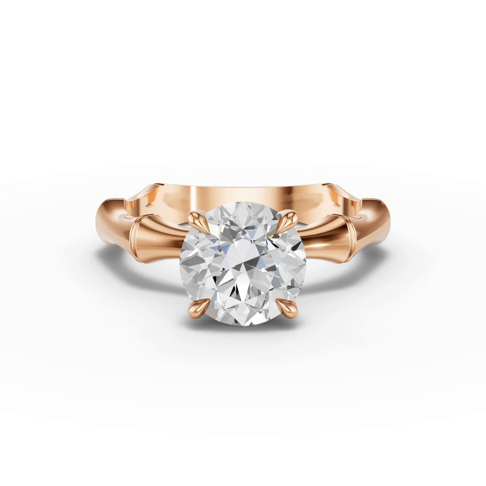 360 degree view of Bamboo Solitaire Engagement Ring