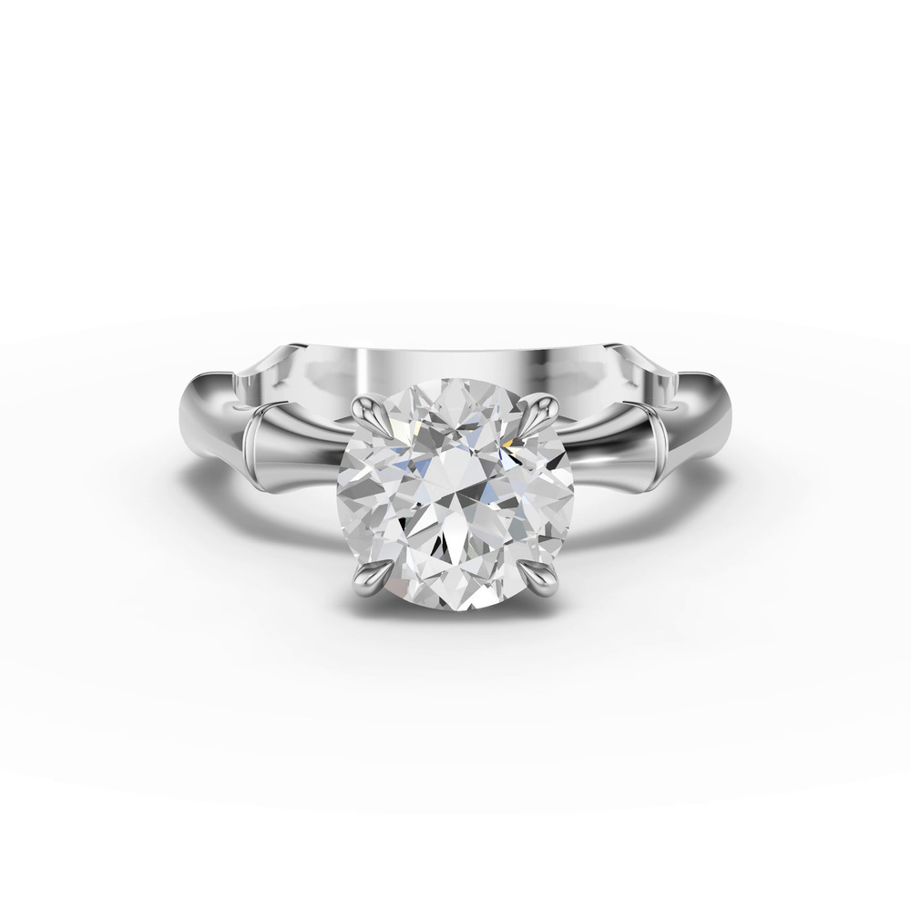 360 degree view of Bamboo Solitaire Engagement Ring
