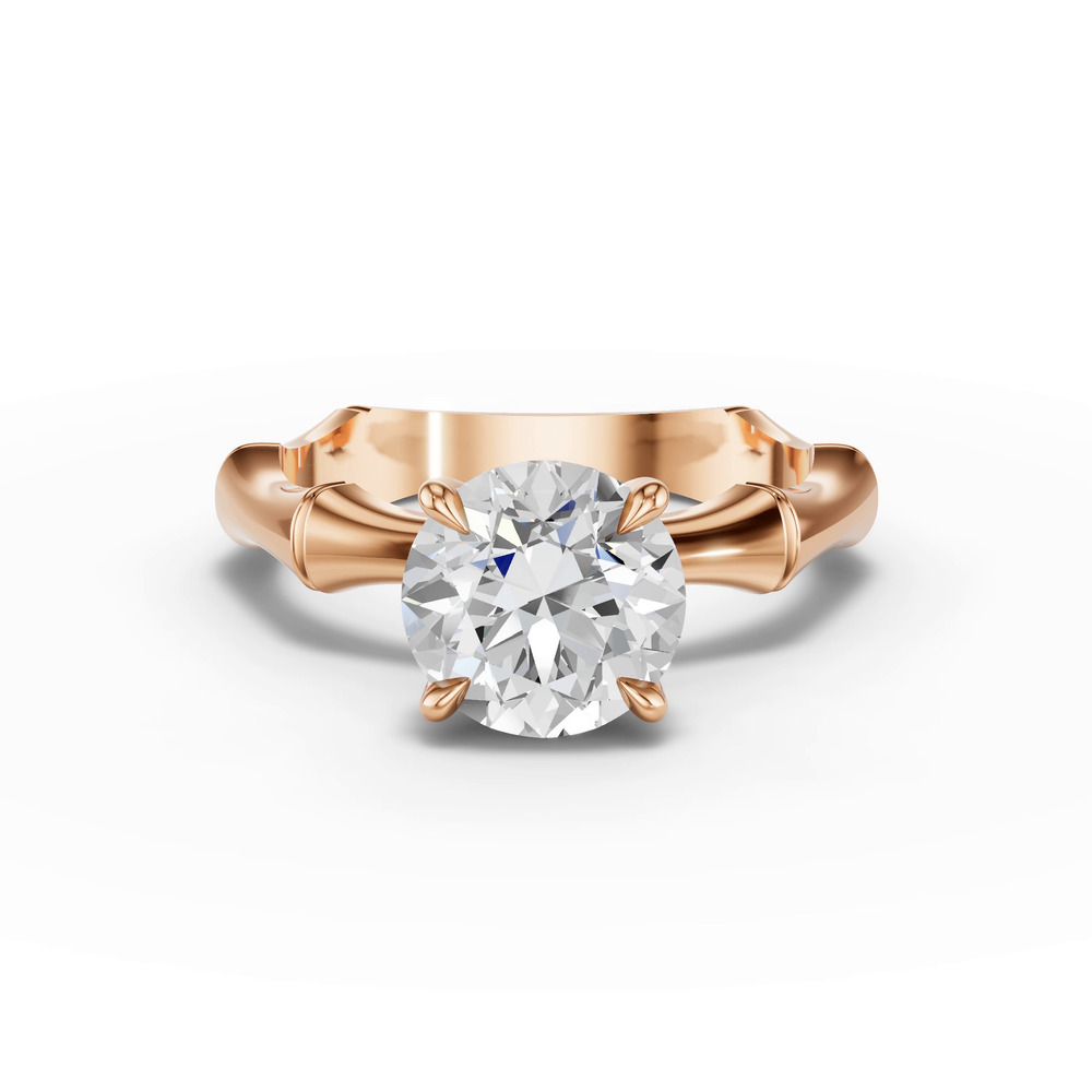 360 degree view of Bamboo Lab Diamond Hidden Halo Engagement Ring