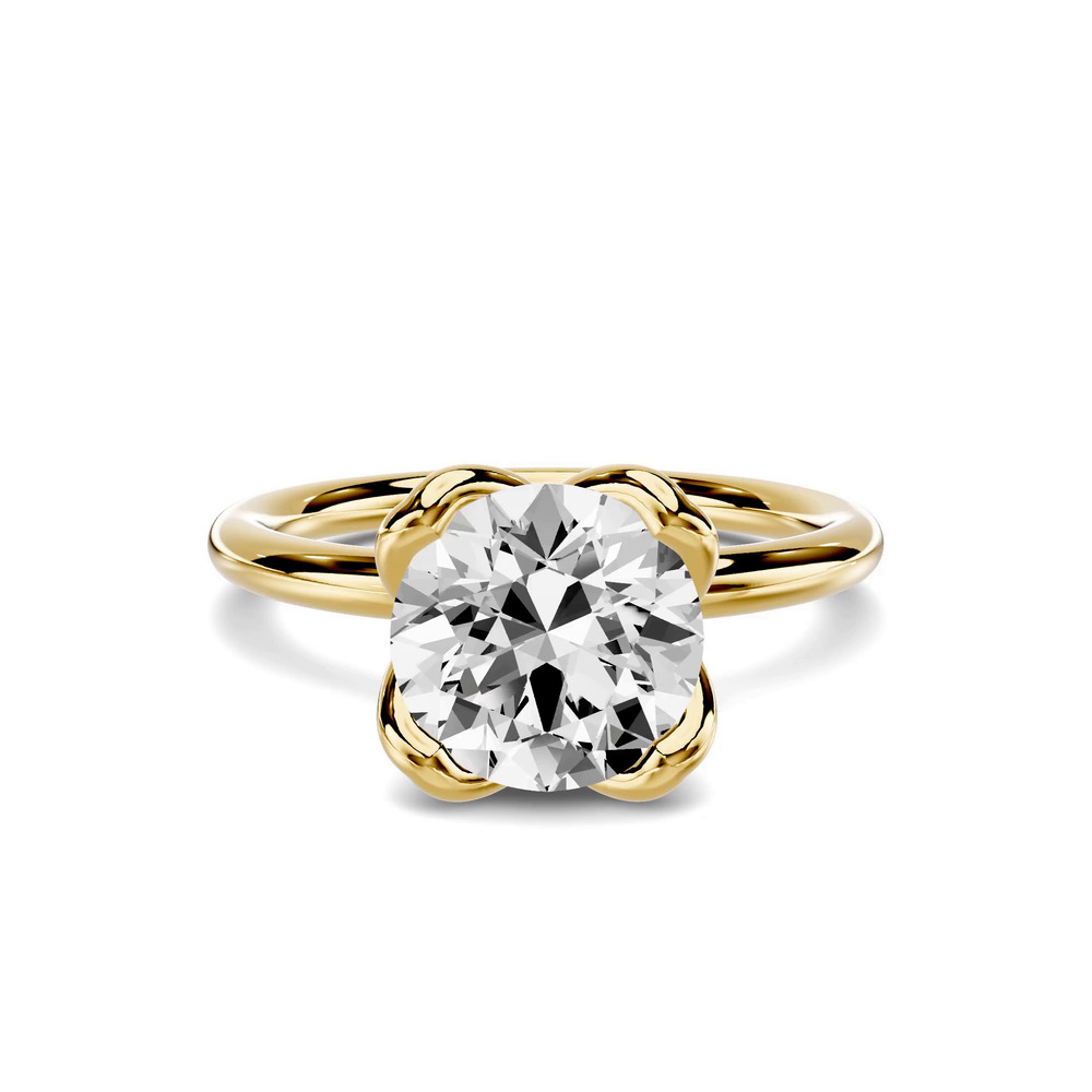 360 degree view of Elaris Tulip Diamond Collar Engagement Ring