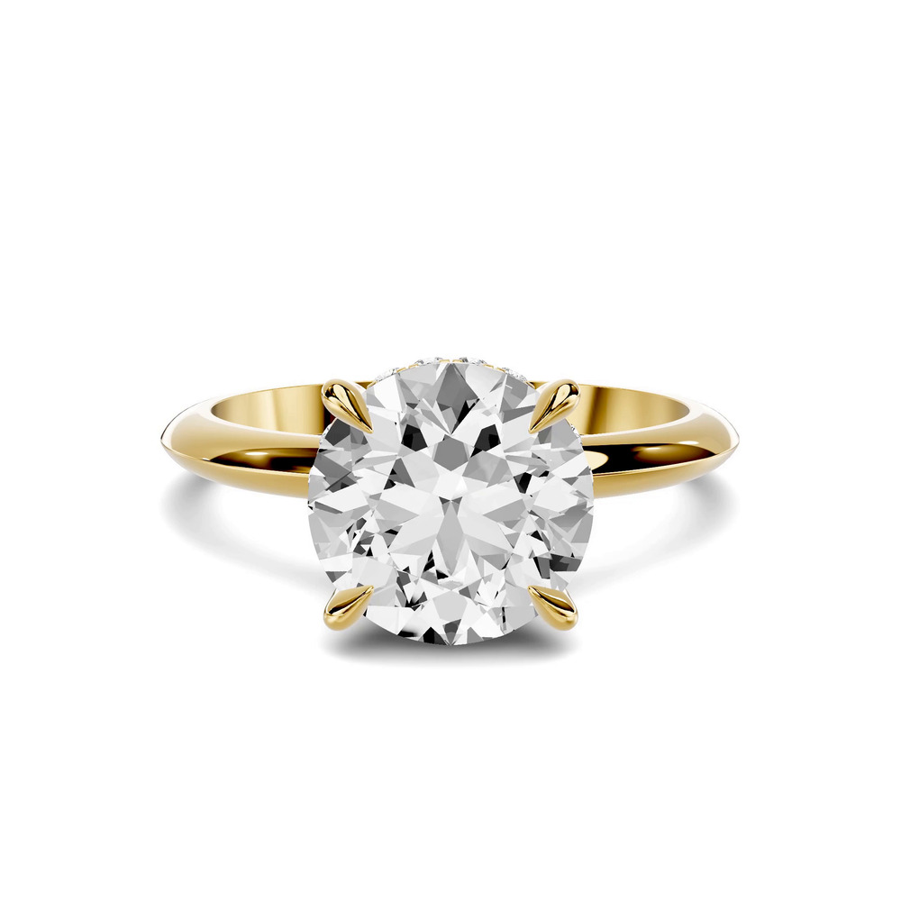 360 degree view of Serra Knife Edge Hidden Halo Engagement Ring