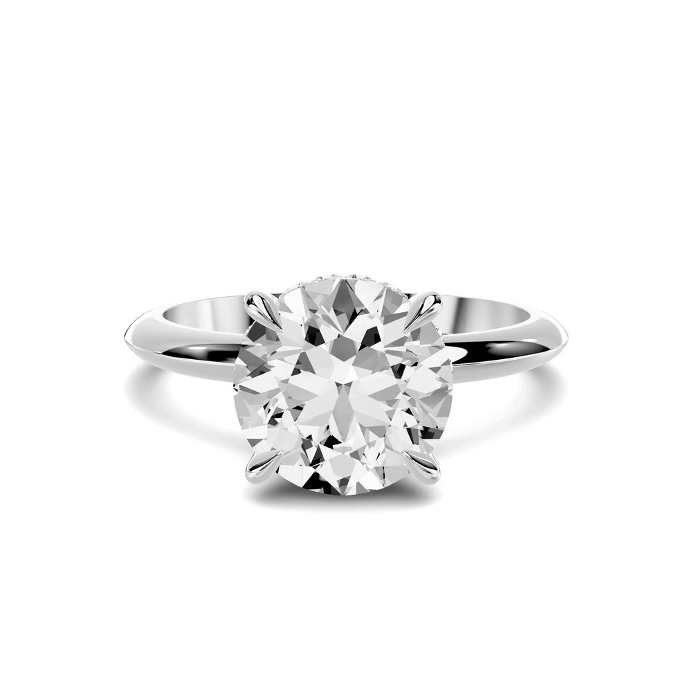 360 degree view of Serra Knife Edge Hidden Halo Engagement Ring