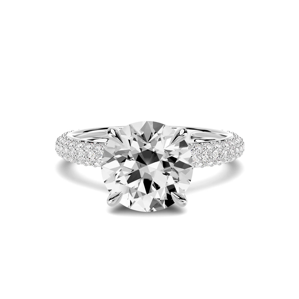 360 degree view of Selora Rolled Pavé Engagement Ring