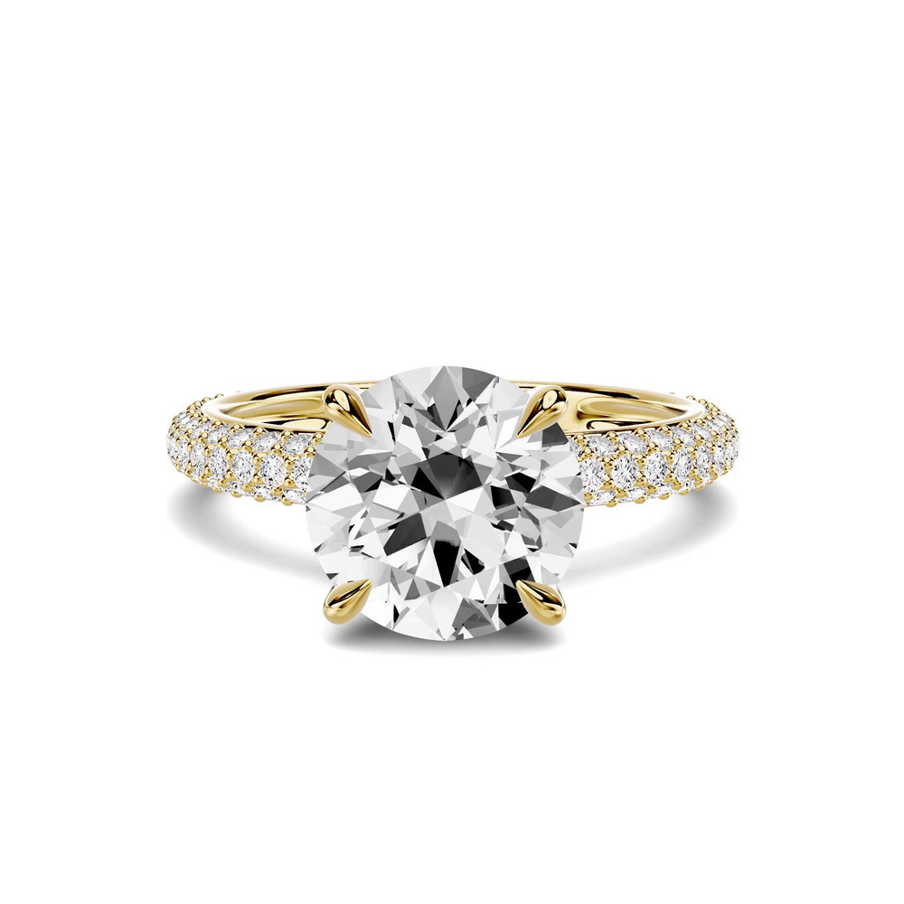 360 degree view of Selora Rolled Pavé Engagement Ring