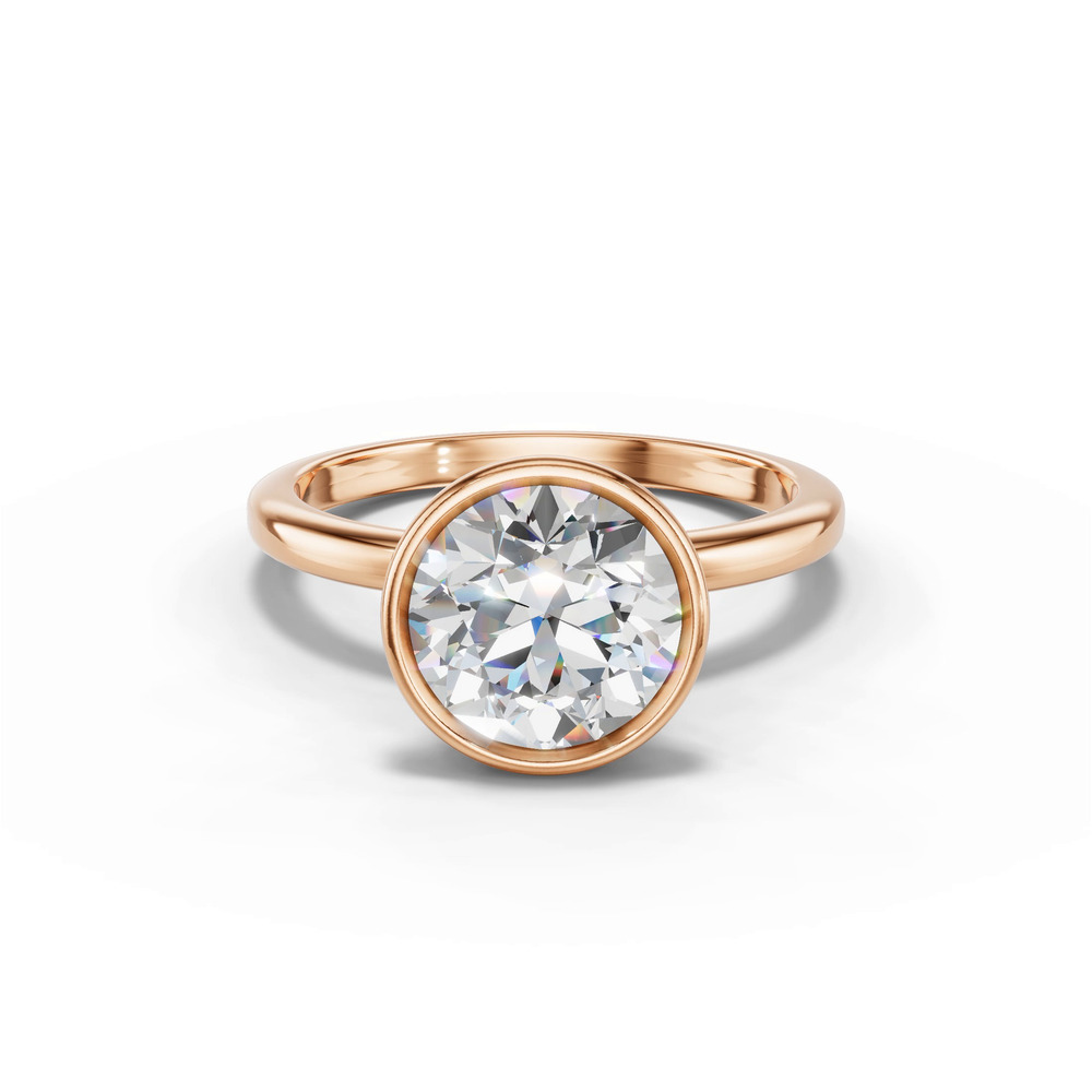 360 degree view of Avalon Solitaire Bezel Engagement Ring
