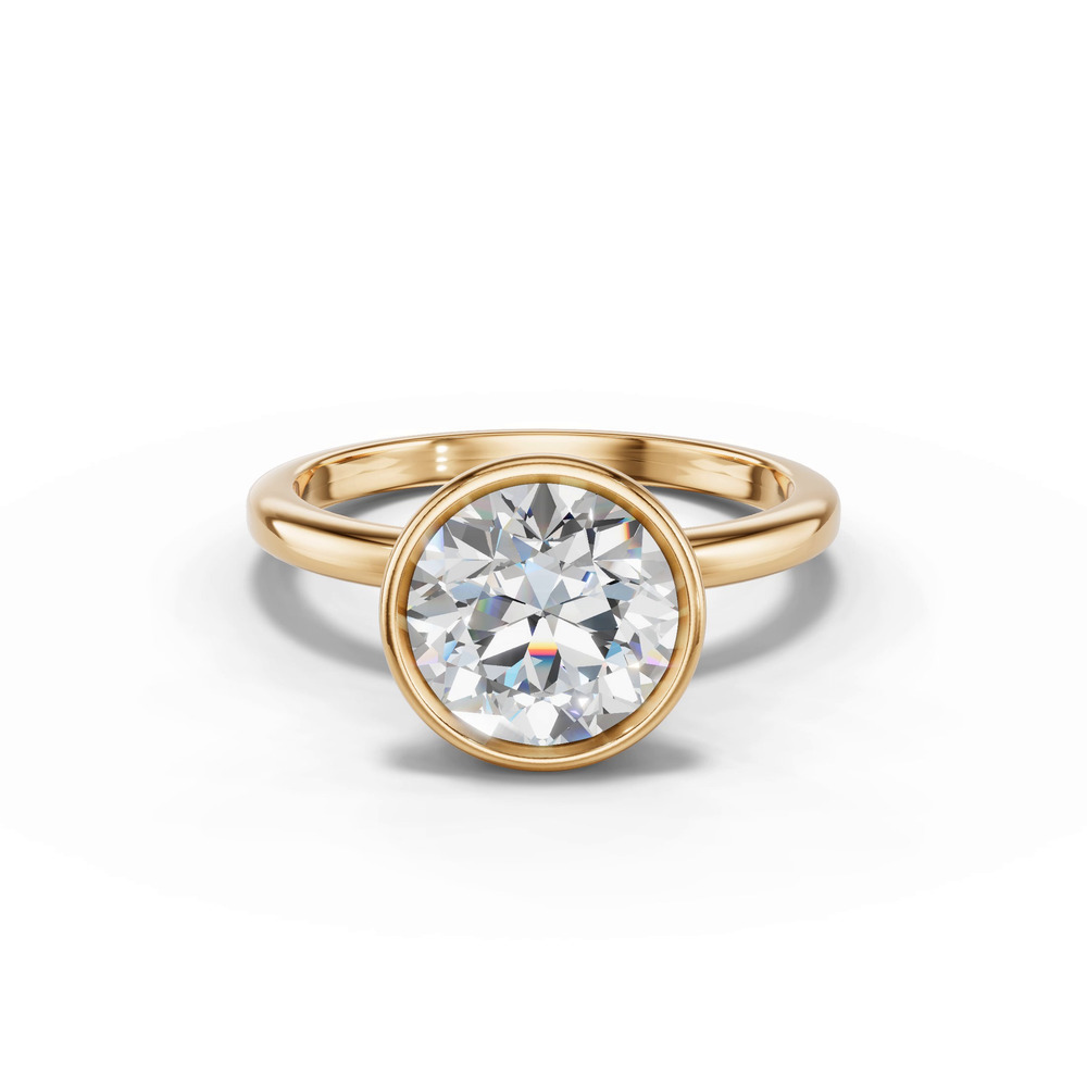 360 degree view of Avalon Solitaire Bezel Engagement Ring