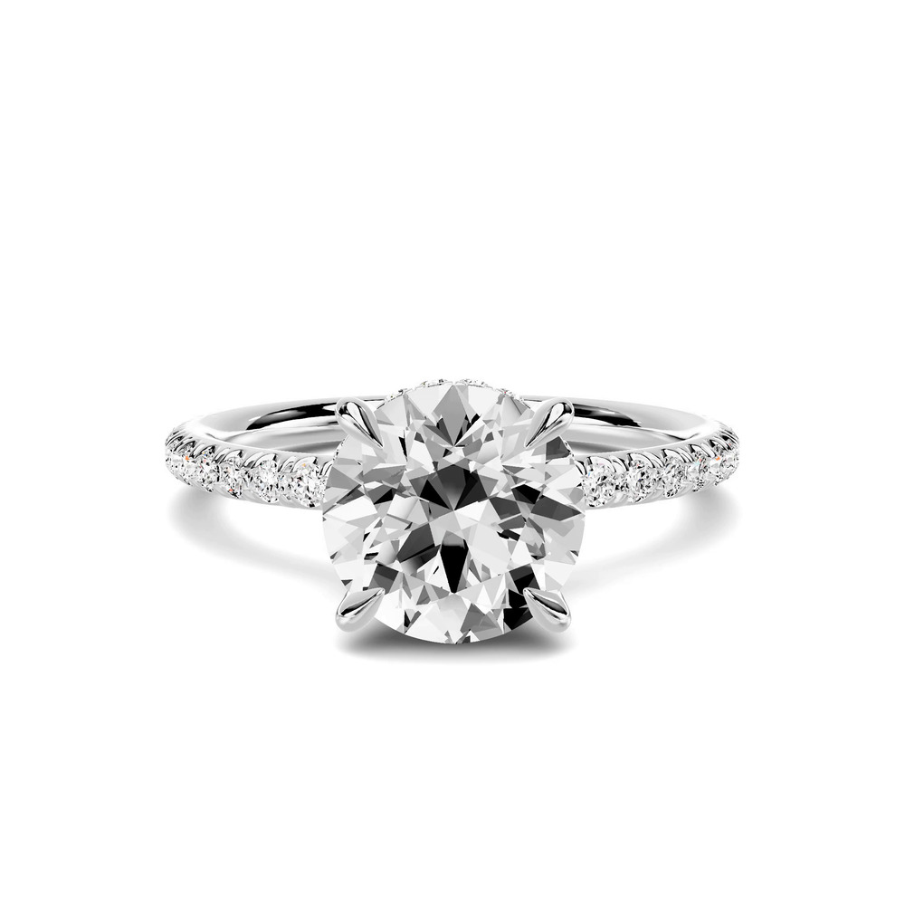 360 degree view of Avalon Classic Pavé Hidden Halo Engagement Ring