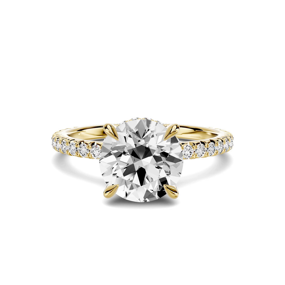 360 degree view of Lumina French Pavé Hidden Halo Lab Engagement Ring (1/3 ct. tw.)