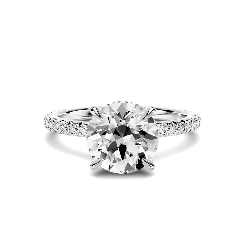 360 degree view of Lumina French Pavé Hidden Halo Lab Engagement Ring (1/3 ct. tw.)