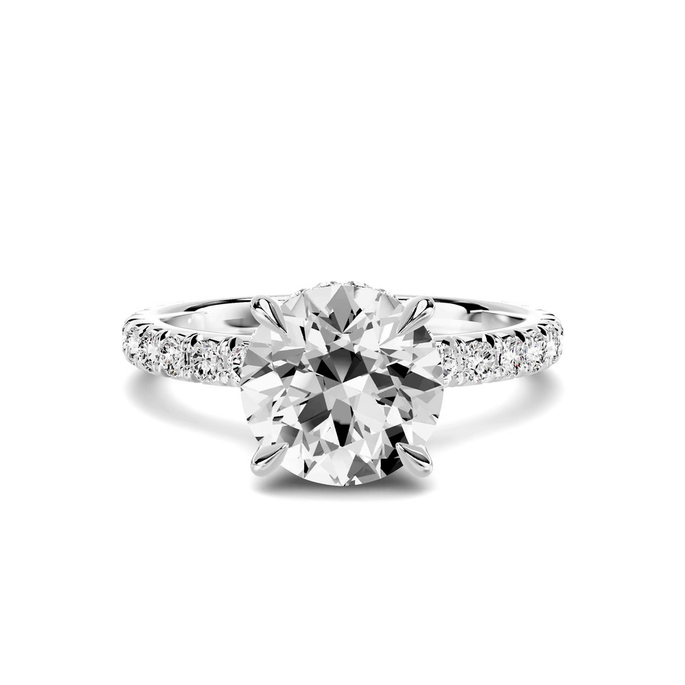360 degree view of Lumina French Pavé Hidden Halo Lab Engagement Ring (1/2 ct. tw.)