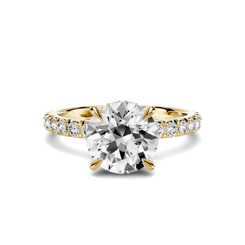 360 degree view of Lumina French Pavé Hidden Halo Lab Engagement Ring (1/2 ct. tw.)