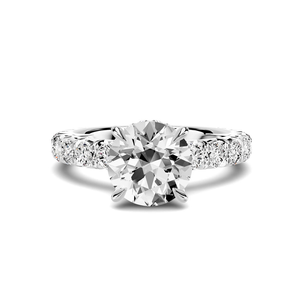 360 degree view of Lumina French Pavé Hidden Halo Engagement Ring (1 ct. tw.)