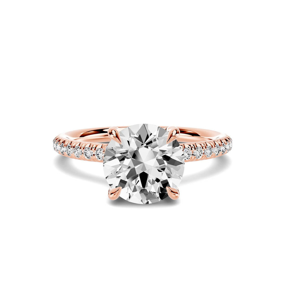 360 degree view of Stellora Crossover Pavé Engagement Ring