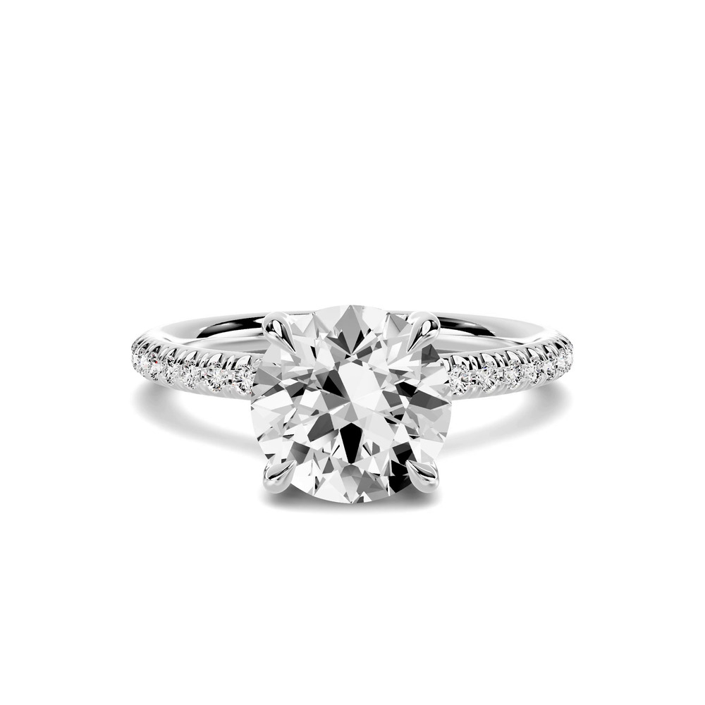 360 degree view of Stellora Crossover Pavé Engagement Ring