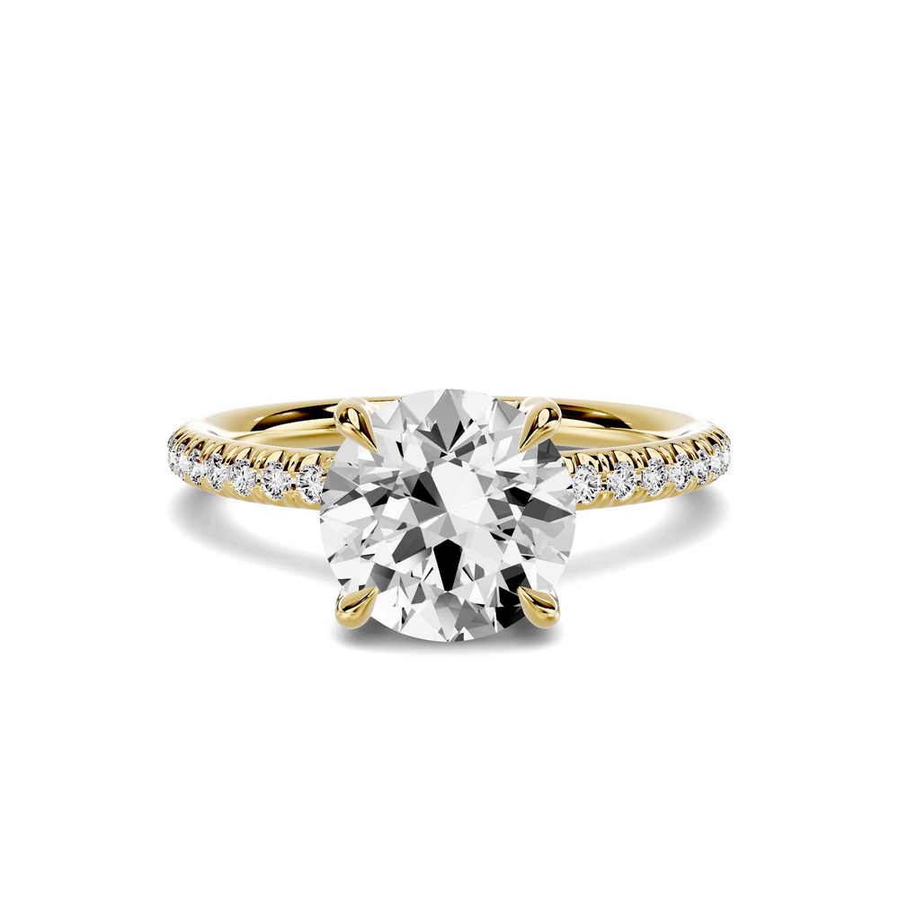 360 degree view of Stellora Crossover Pavé Engagement Ring
