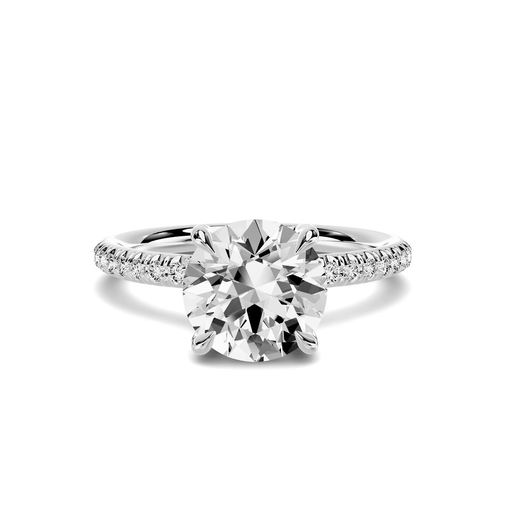 360 degree view of Stellora Crossover Pavé Engagement Ring