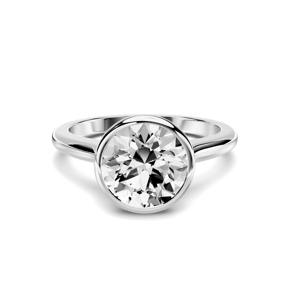 360 degree view of Stellora Bezel Engagement Ring