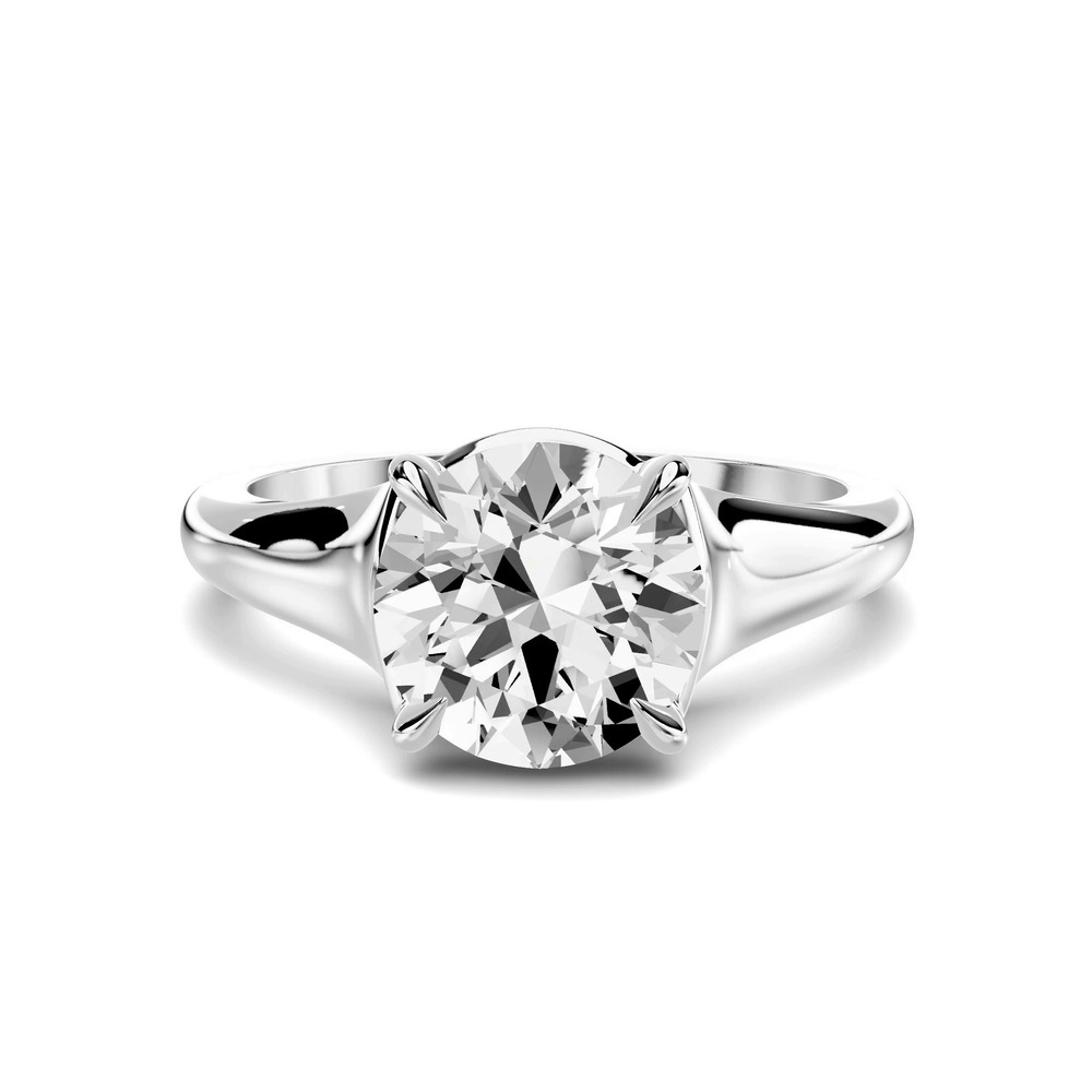 360 degree view of Stellora Grand Taper Bezel Engagement Ring
