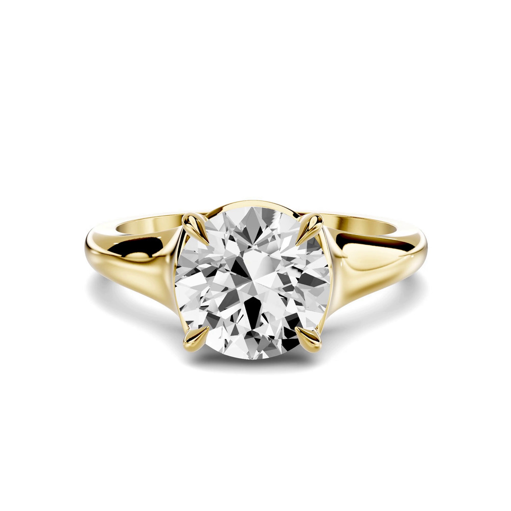 360 degree view of Stellora Grand Taper Bezel Engagement Ring
