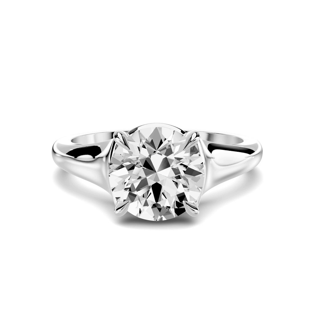 360 degree view of Stellora Grand Taper Bezel Engagement Ring