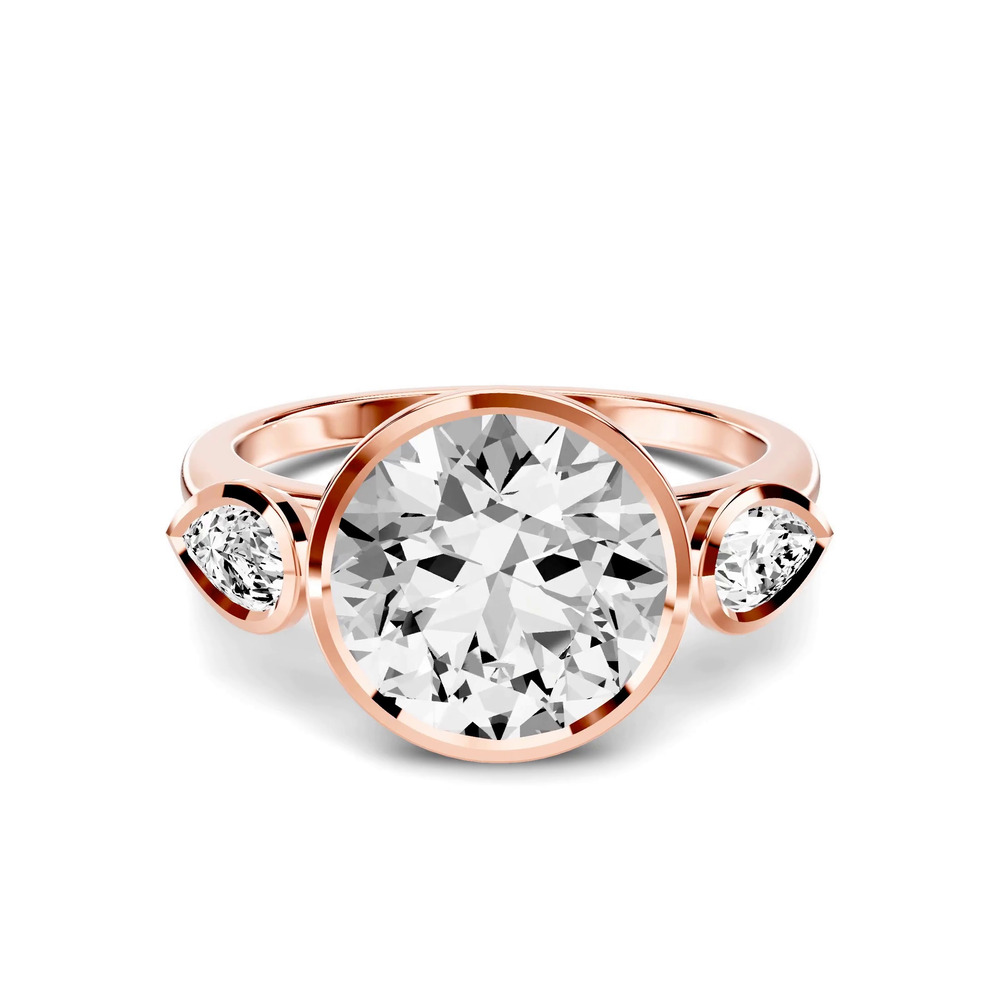 360 degree view of Montero Pear Bezel Three-Stone Lab Diamond Engagement Ring (.33 ct. tw.)