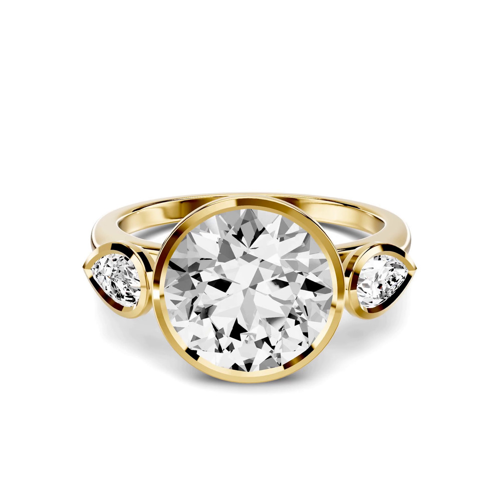 360 degree view of Montero Pear Bezel Three-Stone Lab Diamond Engagement Ring (.33 ct. tw.)