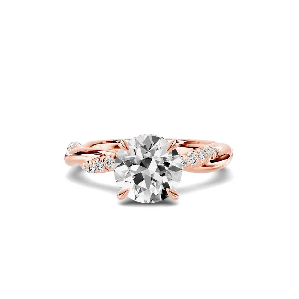 360 degree view of Riona Pavé Twist Engagement Ring