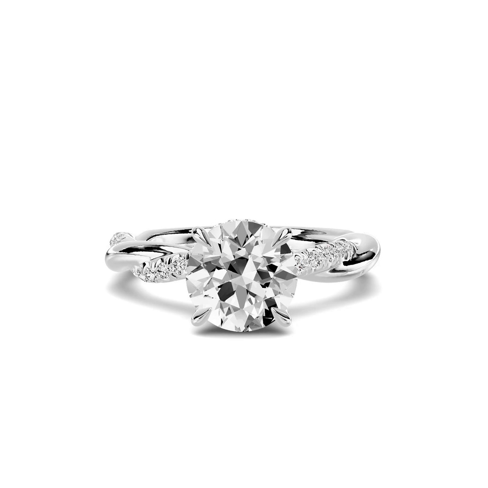 360 degree view of Riona Pavé Twist Engagement Ring