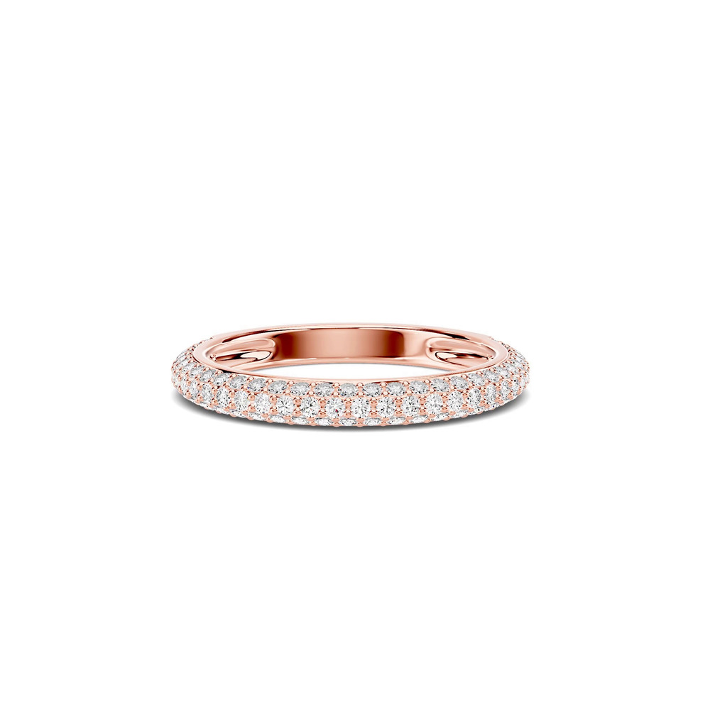 360 degree view of Selora Rolled Pavé Band