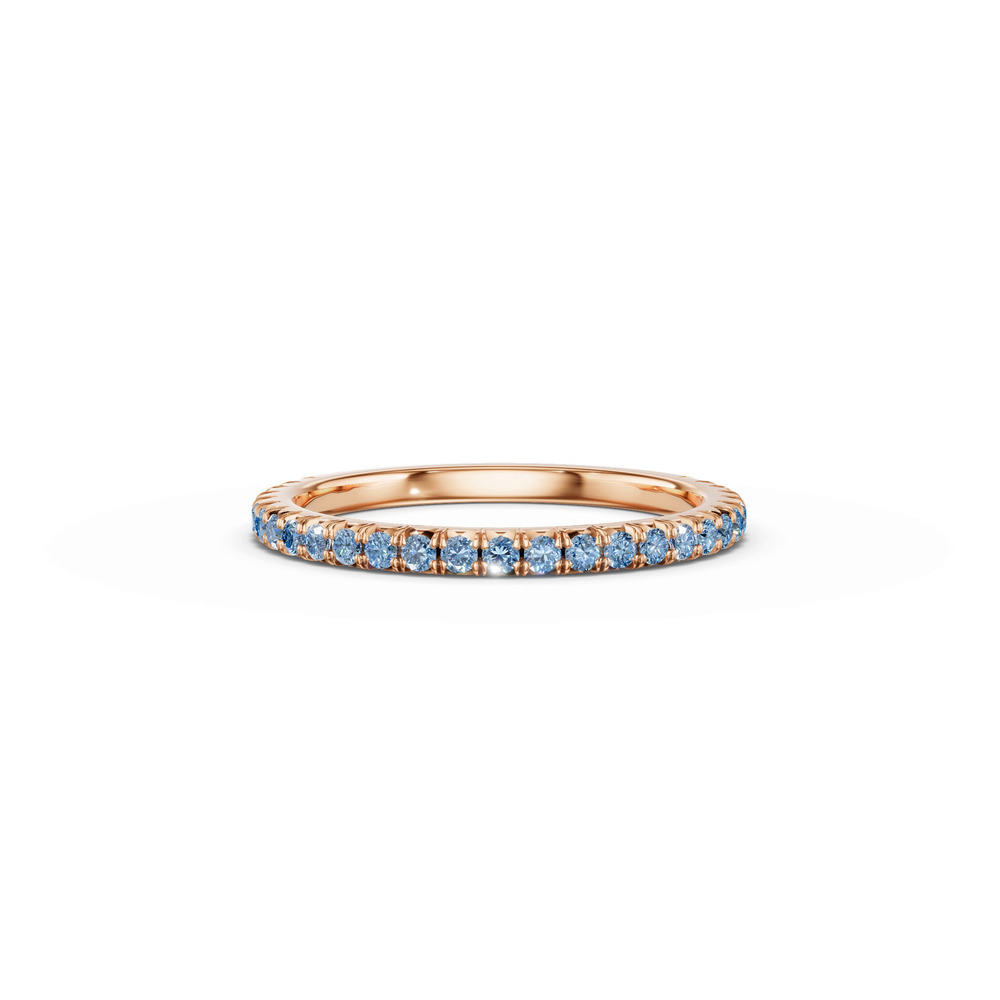 360 degree view of Lumina Fancy Blue Lab Diamond French Pavé Band (1/3 ct. tw.)