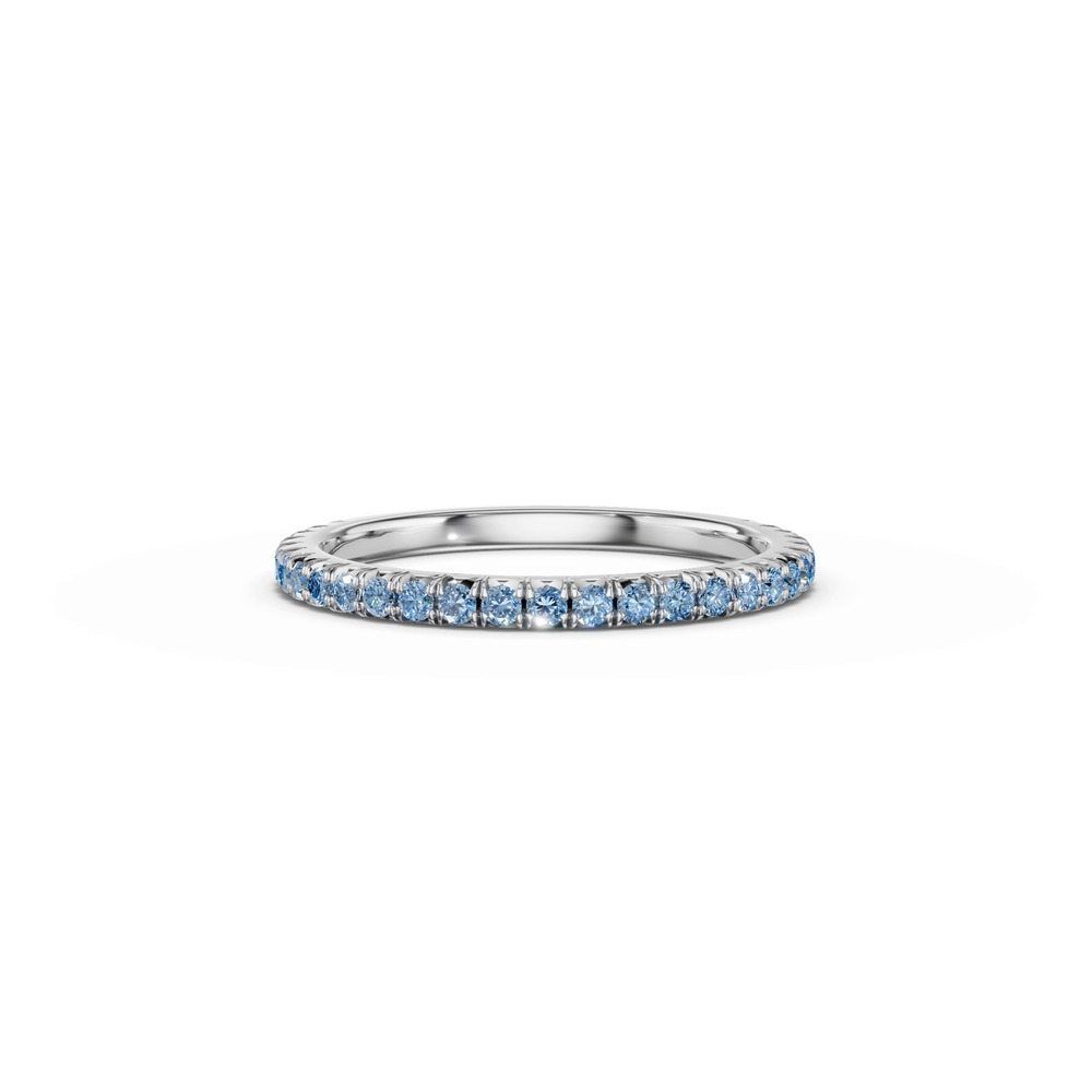 360 degree view of Lumina Fancy Blue Lab Diamond French Pavé Band (1/3 ct. tw.)