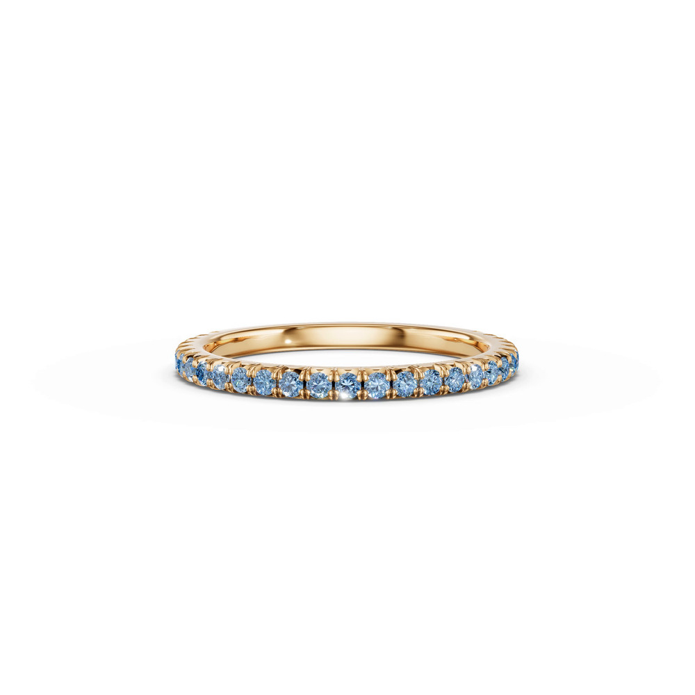 360 degree view of Lumina Fancy Blue Lab Diamond French Pavé Band (1/3 ct. tw.)