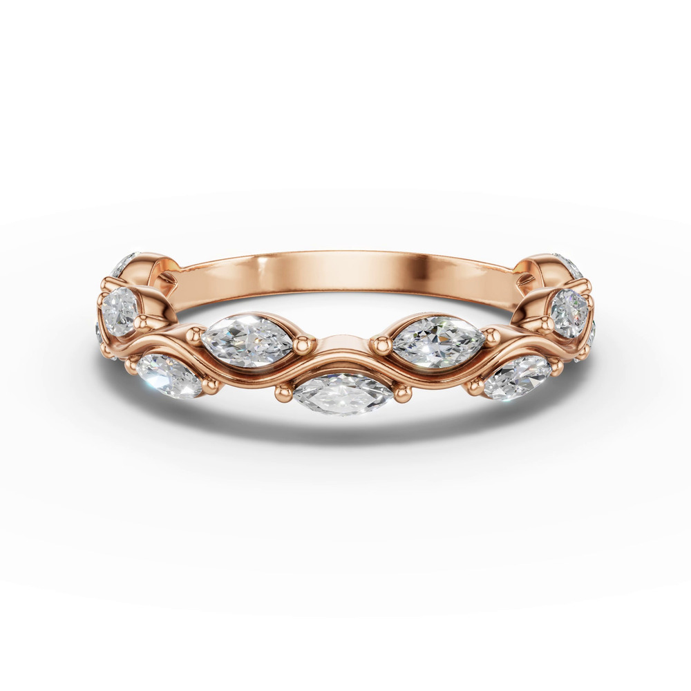 360 degree view of Edera Marquise Diamond Band