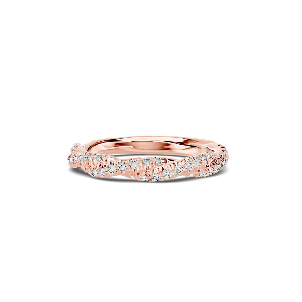 360 degree view of Riona Double Pavé Twist Band