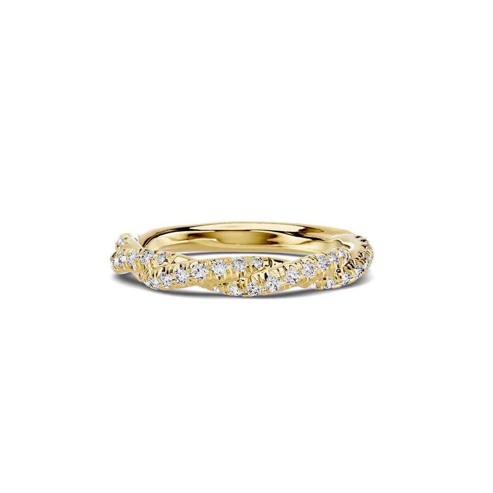 360 degree view of Riona Double Pavé Twist Band